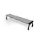Frog Furnishings Gray 8' Heritage Backless Bench with Black Frame PB 8GRABFHERBAC - alternate 1